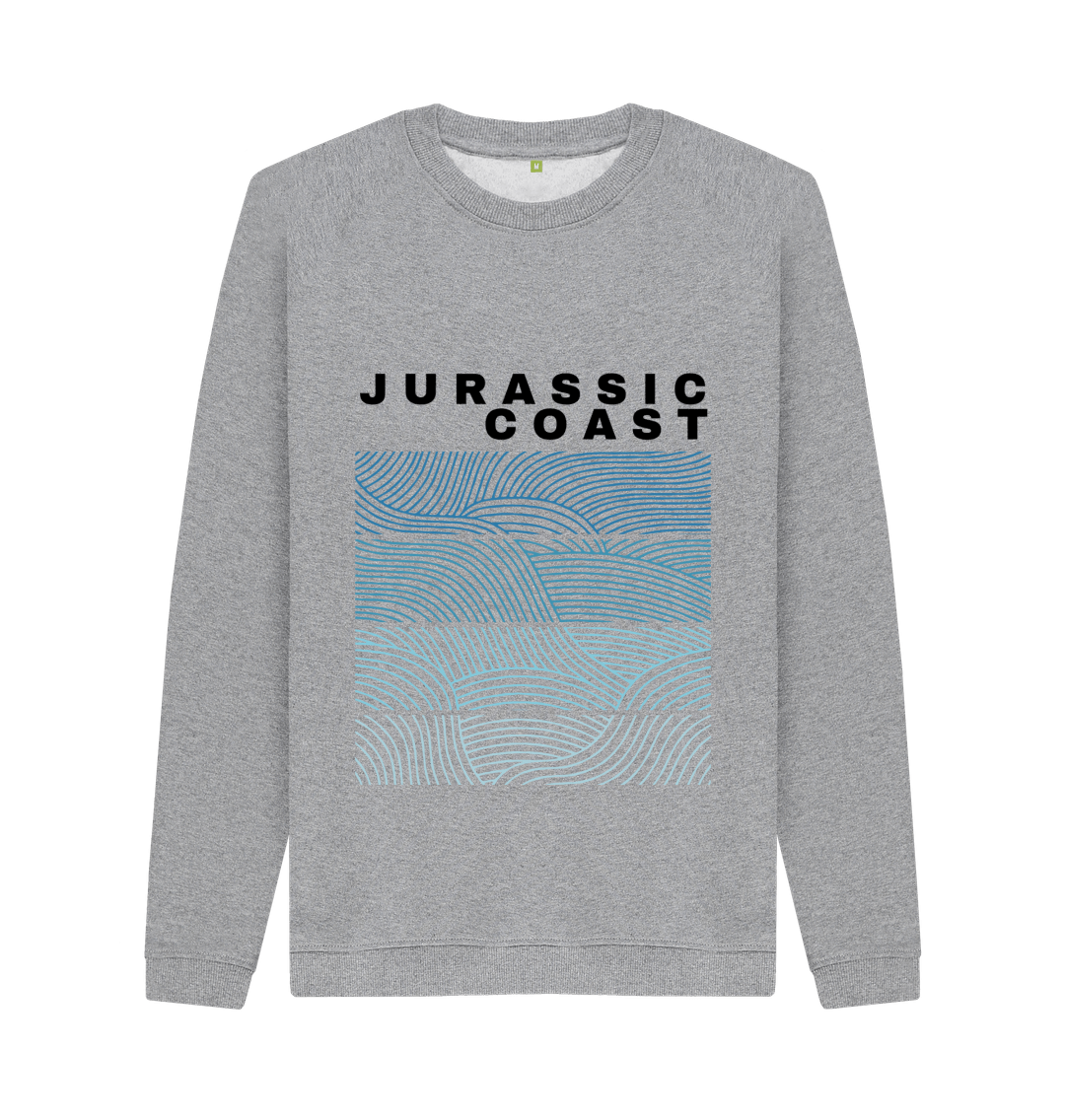 Light Heather Mens Jurassic Coast Crew Sweater