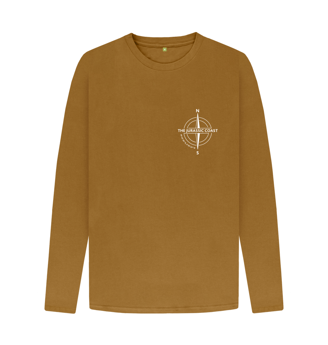 Brown Men's Jurassic Compass Long Sleeve T-shirt
