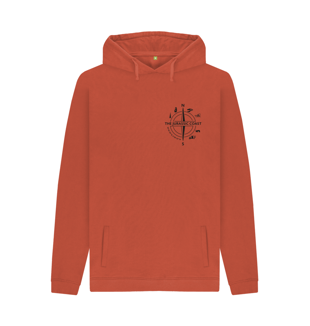 Rust Mens Jurassic Coast Hoodie