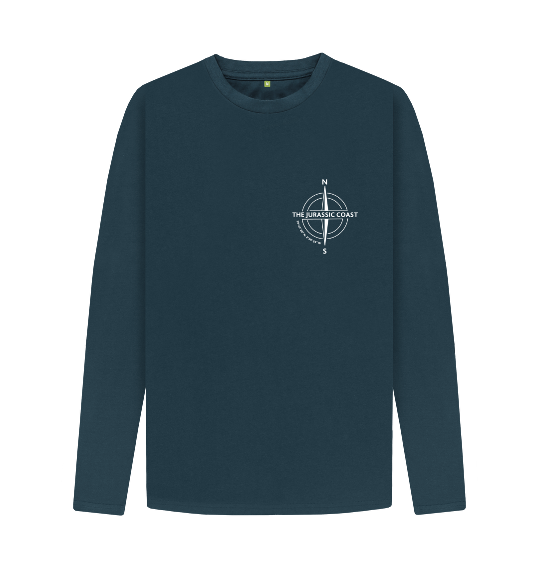 Denim Blue Men's Jurassic Compass Long Sleeve T-shirt
