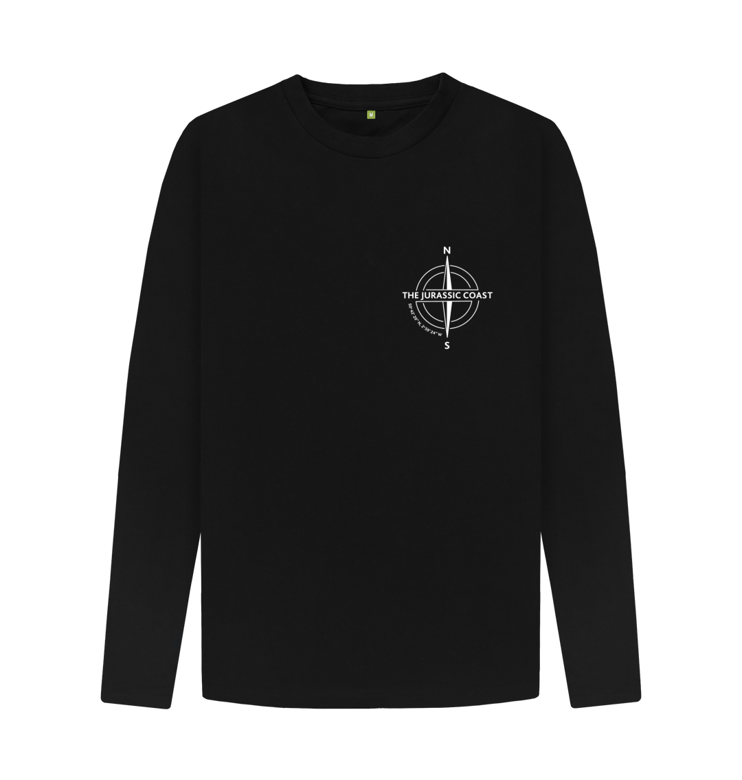 Black Men's Jurassic Compass Long Sleeve T-shirt