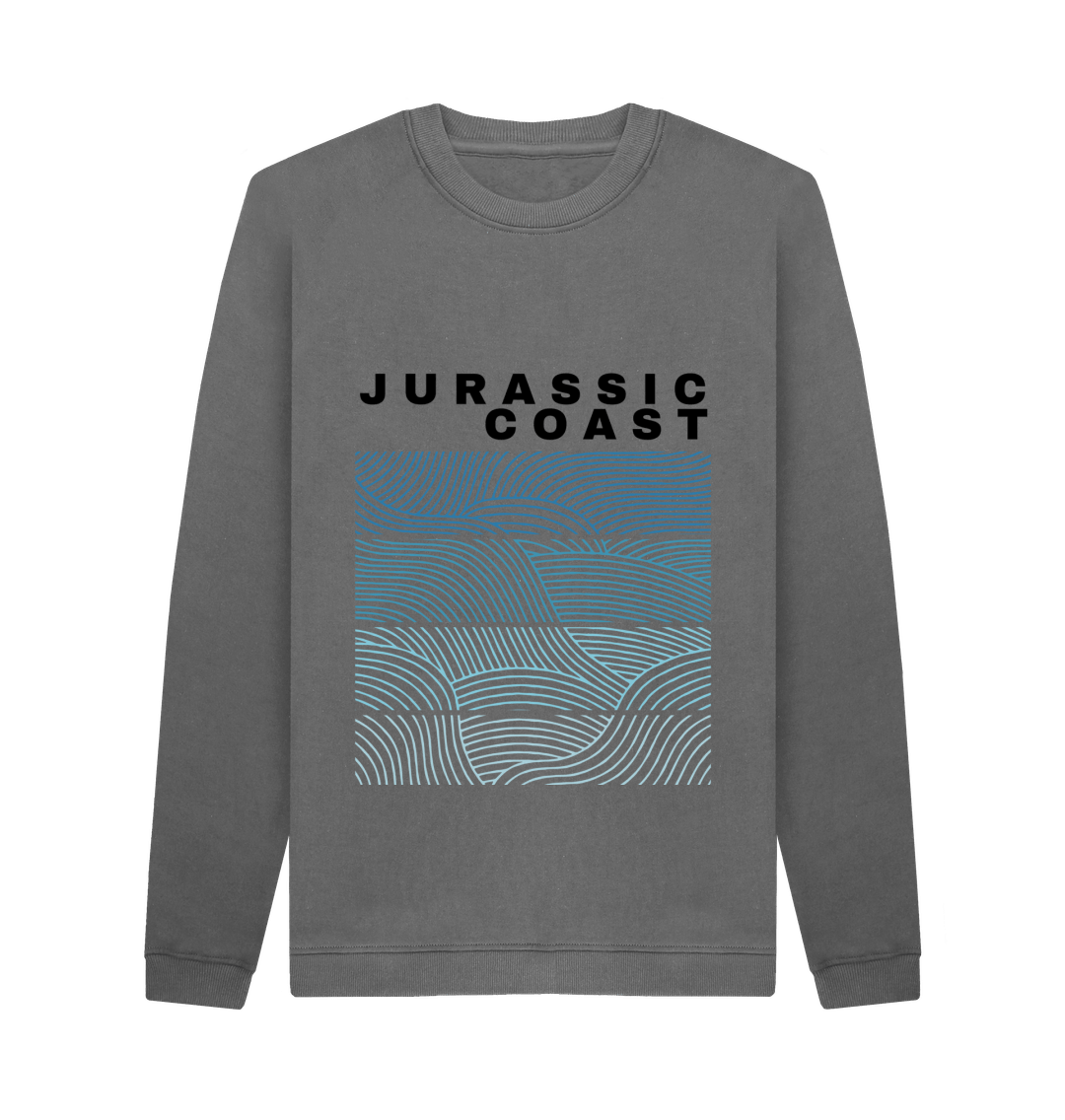 Slate Grey Mens Jurassic Coast Crew Sweater