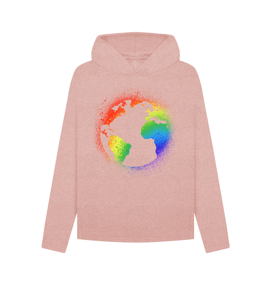 Sunset Pink Womens Relaxed Earth Hoodie